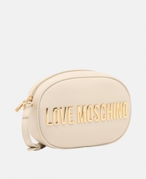 Кожаная сумка через плечо Love Moschino, песочный MOSCHINO