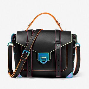 Сумка-рюкзак Michael Kors Manhattan Medium Contrast-Trim Leather, черный