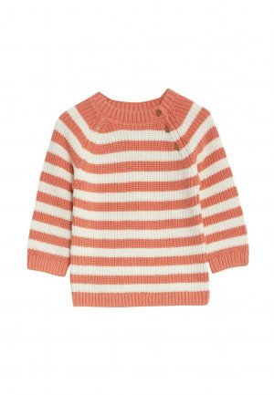 Вязаный свитер STRIPED BUTTON NECK , цвет copper rose Marks & Spencer