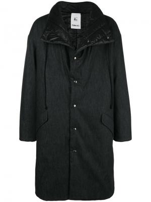 Пальто со стеганой подкладкой Lost & Found Rooms. Цвет: черный