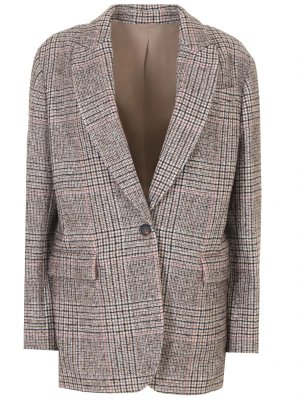 Пиджак шерстяной BRUNELLO CUCINELLI. Цвет: коричневый