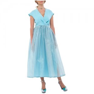 Платье с юбкой из газа в нежно-мятном цвете, 46-48 Iya Yots. Цвет: голубой