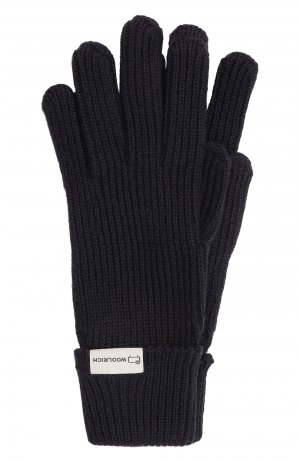 Шерстяные перчатки Woolrich. Цвет: синий