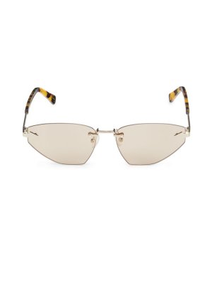 Солнцезащитные очки «кошачий глаз» Heartache 60 мм , золото Karen Walker