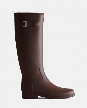 Женские изысканные высокие резиновые сапоги , коричневый Hunter