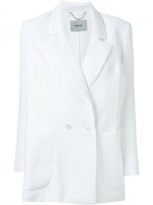 Фактурный двубортный пиджак Rachel Comey. Цвет: белый