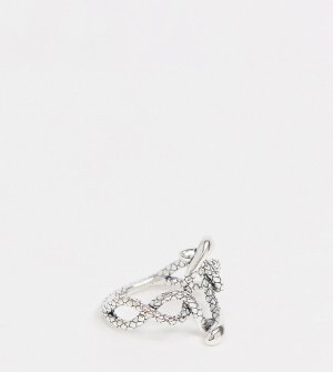 Кольцо из стерлингового серебра в виде змей -Серебристый Regal Rose