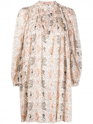 Платье-туника с принтом пейсли Isabel Marant Étoile. Цвет: нейтральные цвета