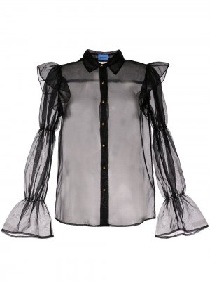 Полупрозрачная блузка Souffle Macgraw. Цвет: черный