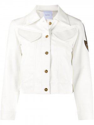 Укороченная куртка Patou. Цвет: белый