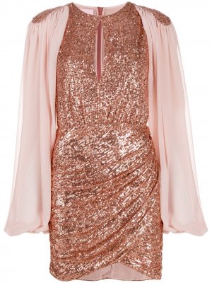 Платье с пайетками Giamba. Цвет: розовый