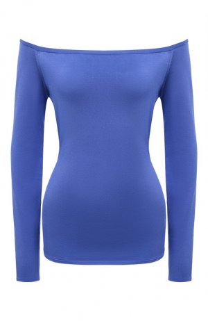 Шелковый пуловер Ralph Lauren. Цвет: голубой