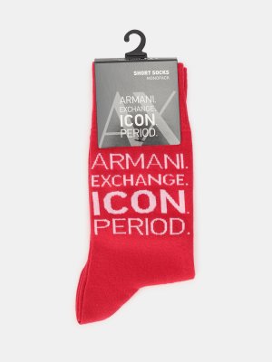 Носки Armani Exchange. Цвет: красный