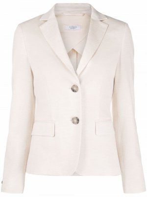 Single-breasted cotton-blend blazer Peserico. Цвет: бежевый