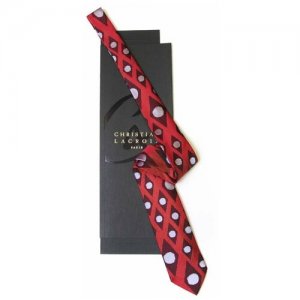 Красный галстук с узором CHRISTIAN LACROIX 31907. Цвет: красный