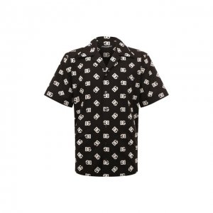 Хлопковая рубашка Dolce & Gabbana. Цвет: чёрно-белый