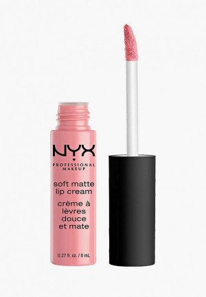 Помада Nyx Professional Makeup Soft Matte Lip Cream Матовая, оттенок 03, Tokyo, 8 мл. Цвет: розовый