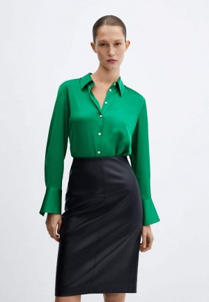 Блуза Mango IDEALE. Цвет: зеленый