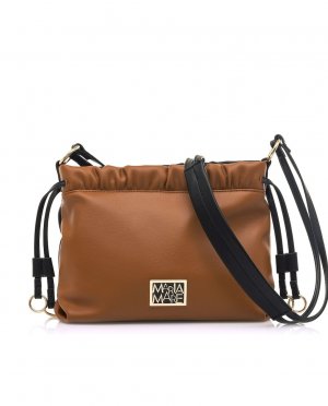 Женская коричневая сумка через плечо на молнии, коричневый Mariamare