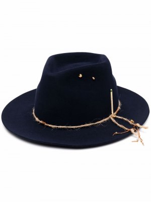 Шерстяная шляпа-федора Santo Spirito Nick Fouquet. Цвет: синий