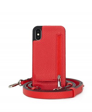 Чехол Crossbody XS Max для iPhone с кошельком на ремешке, красный Hera Cases