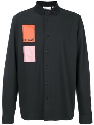 Рубашка с контрастными заплатками Champion X Wood. Цвет: чёрный