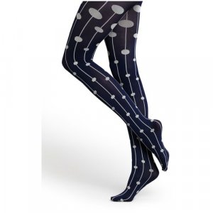 Колготки Tights Ds59, размер S-M, серый, синий Happy Socks. Цвет: микс