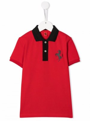 Рубашка поло с логотипом Ferrari Kids. Цвет: красный