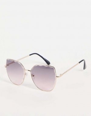 Пурпурные солнцезащитные очки «кошачий глаз» со скошенной кромкой Jeepers Peepers