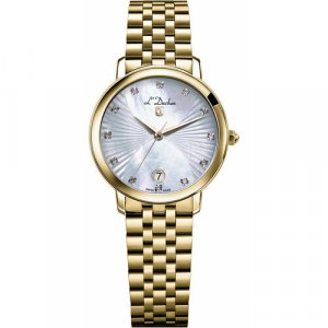 Наручные часы LDuchen 60870, бирюзовый, золотой L'Duchen. Цвет: бирюзовый/золотистый/белый-золотистый