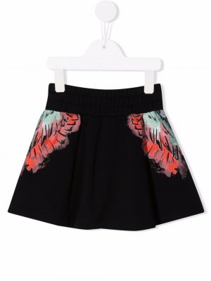Wings-print flared skirt Marcelo Burlon County Of Milan Kids. Цвет: черный