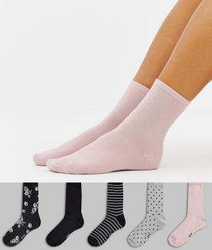 5 пар носков с принтом Chaoma ALDO. Цвет: мульти