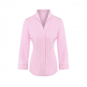 Хлопковая рубашка Van Laack. Цвет: розовый