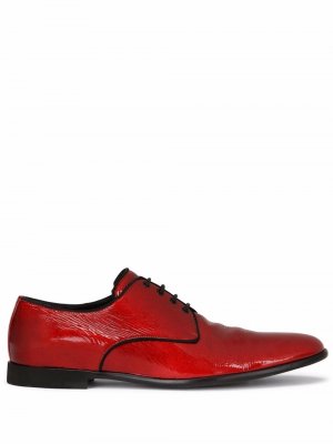 Лакированные туфли дерби Dolce & Gabbana. Цвет: красный