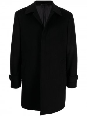Однобортное пальто Gieves & Hawkes. Цвет: черный