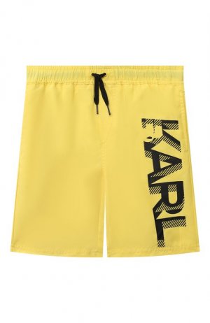 Плавки-шорты Karl Lagerfeld Kids. Цвет: жёлтый
