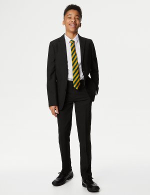 Школьный пиджак приталенного кроя для мальчиков (9–18 лет) , черный Marks & Spencer