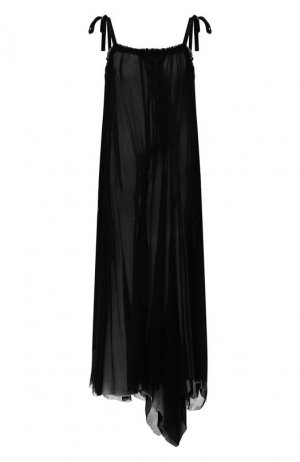 Шелковое платье Ann Demeulemeester. Цвет: черный