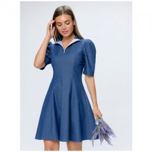 Платье , повседневное, мини, размер 48, синий 1001dress. Цвет: синий