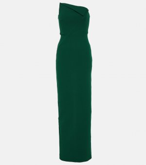 Платье-бюстье без бретелек в технике оригами , зеленый Roland Mouret