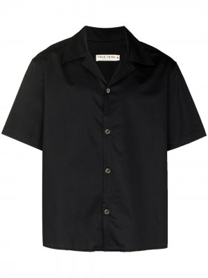 Resort short-sleeve cotton shirt TRUE TRIBE. Цвет: черный