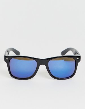 Черные солнцезащитные очки в квадратной оправе SVNX-Черный 7X
