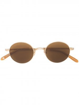 Солнцезащитные очки Lovers в овальной оправе Garrett Leight. Цвет: коричневый