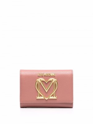 Бумажник с логотипом Love Moschino. Цвет: розовый