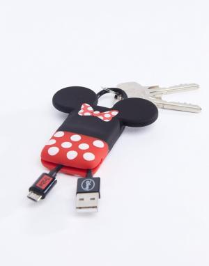 Брелок с USB-кабелем для подзарядки и синхронизации Minnie Mous Disney. Цвет: мульти