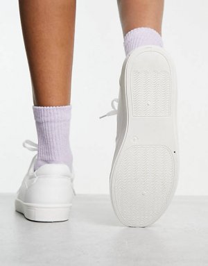 Белые кроссовки на шнуровке со вставками London Rebel