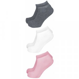 Носки , 3 пары, размер 36-38, розовый, серый, белый Tuosite. Цвет: розовый