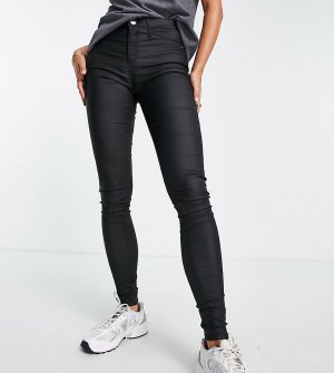 Черные зауженные джинсы с классической талией River Island Molly-Черный цвет Tall