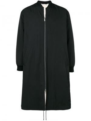 Удлиненное утепленное пальто Liska. Цвет: черный