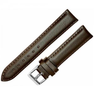 Ремешок 1807-01 (кор) Коричневый кожаный ремень 18 мм для часов наручных из кожи натуральной мужской гладкий матовый Ardi. Цвет: коричневый
